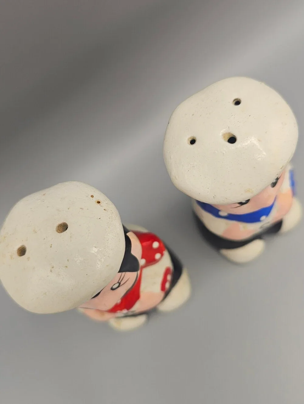 Vintage Ceramic Chef Salt and Pepper Shakers Set